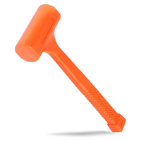 Marteau à inertie 02847A 2 LB, orange néon |   Moulé en une seule pièce |   Poignée à carreaux |   Résistant aux étincelles et aux rebonds