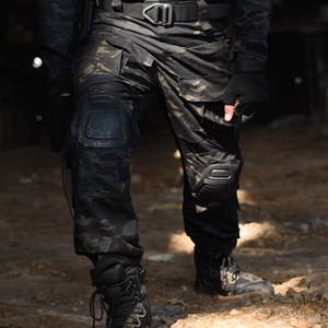 Vente directe d'usine de pantalons de travail tactiques de camouflage avec plusieurs poches et genouillères en tissu de style tactique pour hommes - Product Image 3