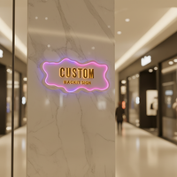 Enseigne néon 3D ABS de luxe entièrement personnalisable, rétroéclairée, sur mesure, multicolore, étanche IP65 pour l'image de marque de votre bureau