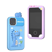 P1plus Mainan Telepon Mini Edukasi Dini untuk Anak Laki-laki Perempuan, Suara Musik, Bahan ABS, Ukuran Layar 2-3 Inci, Telepon Bayi Tidur