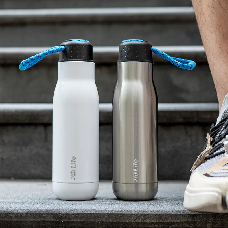 Personalizzato Vuoto Boccetta Caffè In Acciaio Inox Bottiglie di Acqua di Viaggi 500ml Thermos Boccetta di Vuoto Con Incisione Logo