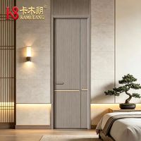 Portes intérieures modernes en bois composite sur mesure, isolation acoustique, construction durable, chambre, villa, salle de bain, école