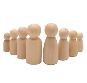 Grandi <span class=keywords><strong>Bambole</strong></span> di Legno da 3-9/16 Pollici di Altezza, Bambolotti in Legno per Artigianato e Giochi di Ruolo in Miniatura - Product Image 1