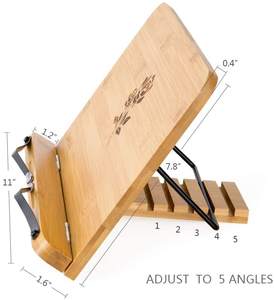 Hot Sales Adjustable <strong>Cookbook</strong> Stand Bamboo Book Holder Reading Rest Book Stand for Family Friend <strong>Student</strong> - Product Image 3