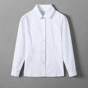 Camicie bianche dell'uniforme della scuola dei bambini all'ingrosso dei ragazzi e della ragazza del cotone della <span class=keywords><strong>manica</strong></span> <span class=keywords><strong>lunga</strong></span> della ragazza del poliestere dei bambini - Product Image 2