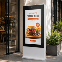 Pantalla Digital Exterior Personalizada 4K de 55 Pulgadas, IP65 Impermeable, Antideslumbrante AG, Pantalla LCD Publicitaria de Alto Brillo