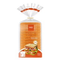 Sacs d'emballage personnalisés en plastique imprimé avec fermeture torsadée pour pain, sacs OPP à fond plat pour tranches de pain grillé, pour boulangerie