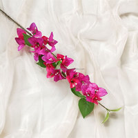 L-046 Grosir Bunga Bougainvillea Sutra Buatan Tunggal untuk Dekorasi Pernikahan Warna Ungu Pink Bunga Palsu
