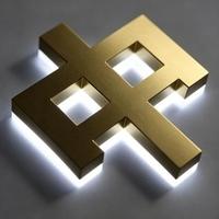 Enseigne murale 3D rétroéclairée pour entreprise, logo de marque, enseigne LED personnalisée pour magasin, panneau extérieur