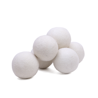 SAMYAK Boules de feutre 100 % laine mérinos originale, faites à la main, réutilisables, disques de nettoyage pour sèche-linge, écologiques, personnalisables pour la lessive