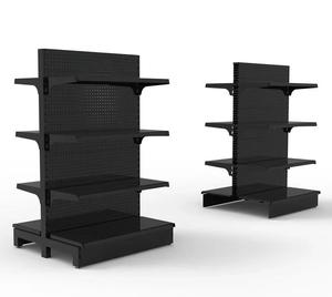 מדפי גונדולה מתכת קמעונאי מתכת מותאם אישית שחור - Product Image 5