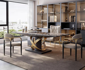 Table à thé haut de gamme avec bouilloire intégrée, table basse de salon ou de bureau, table à thé Kung Fu moderne en dalle de roche avec chaises - Product Image 5