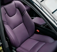 Housse de siège de voiture en cuir PU/PVC rose Lulu AnTS1 pour Tesla Model 3, Model Y, Model S & X – Spéciale avant et arrière – Vente en gros