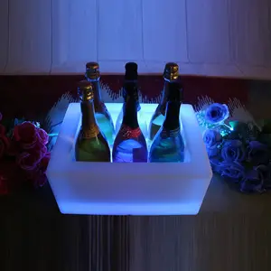 glowing ice bucket champagne ice bucket luminous PE plastic furniture led lighted ice bucket