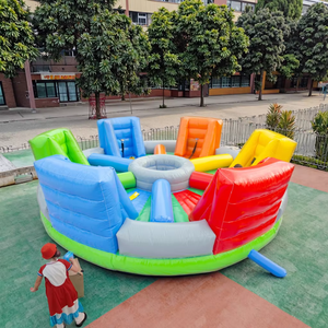 Juego Inflable Comercial Interactivo Hungry Hippo Chow, Juego Deportivo Inflable para Actividades al Aire Libre y Formación <span class=keywords><strong>de</strong></span> Equipos, para Adultos, Alquiler para Fiestas - Product Image 1