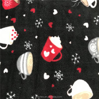 Nouveau produit Design et couleur French Fleece Beers Cherry Chamois Print 100 Polyester Flanelle Fabric