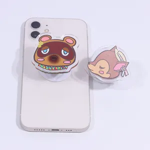 custom print anime glitter Creative Cell Mobile Phone Holder Socket Phone Grip For Cell Phone Griptok