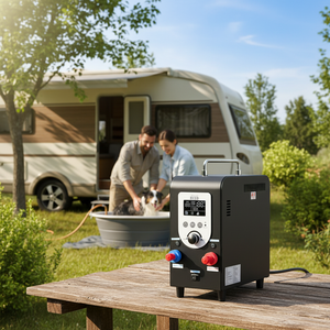 Chauffe-eau instantané au gaz portable <span class=keywords><strong>3L</strong></span> avec poignée de transport facile pour le camping en plein air et la douche de camping-car - Product Image 3