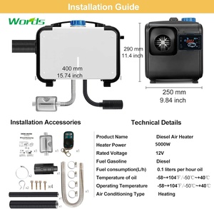 12V 24V 220V Portable Diesel Air Heater with LCD <strong>Monitor</strong> Remote Control 8KW Diesel Heaters for Campers Car RV Trailer - Product Image 6
