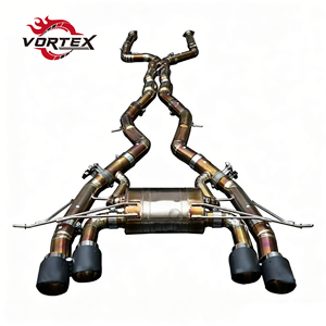 ท่อไอเสียแบบ Catback วาล์วควบคุม วัสดุไทเทเนียมอัลลอยด์ รุ่น Vortex Luxury สีฟ้าเบิร์นท์ ความหนา 1.2 มม. สำหรับ G80 M3/G82 M4 S58 3.0T High - Product Image 1