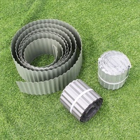 Borde de jardín de metal corrugado rústico Borde de césped ajustable flexible Borde de valla de acero galvanizado para exteriores Borde DE PAISAJE