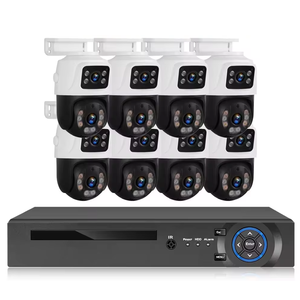 Icsee sistema di telecamere <span class=keywords><strong>IP</strong></span> CCTV a 8 canali con doppia lente e POE PTZ a colori visione notturna 2 vie Audio di sicurezza esterna 8 Kit - Product Image 1