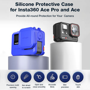Kit de protection d'appareil photo en silicone AMagisn, étui de protection d'appareil photo, cache-objectif, 2 sangles compatibles avec <span class=keywords><strong>Insta</strong></span> 360 Ace Ace Pro - Product Image 4