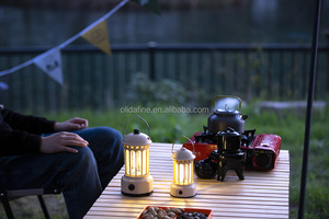 Lanterne de camping LED vintage, lumière extérieure portable, blanc chaud, étanche, design de table - Product Image 4
