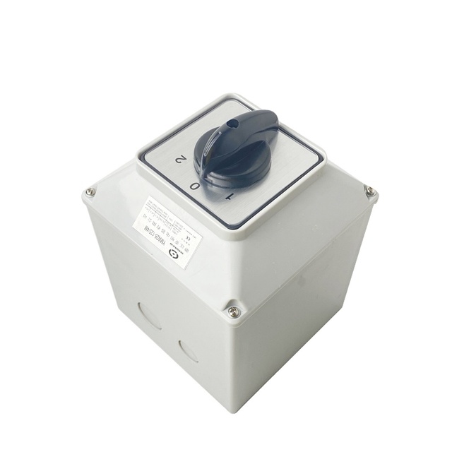 LW26-125/4M With Waterproof Box IP65 Three-phase Four Wire Two-way Dual Power Supply Motor Rotary Cam Switch 125A Silver Contact