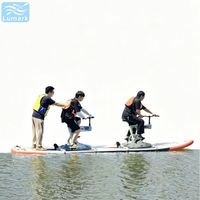 Planche de SUP géante à cadre en plastique pour 2 personnes, pontons plats, vélo aquatique, résistant à l'usure, portable pour le lac, de Chine, Lumark Custom