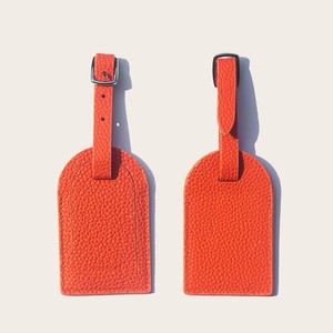 Étiquette de bagage d'aéroport en cuir véritable d'usine, étiquette de valise, étiquette de sac de voyage, logo personnalisé de luxe, fait main, tendance - Product Image 4