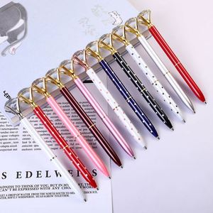 Stylo bille en métal Ys89 avec logo personnalisé imprimé, couronne en cristal, cadeau d'entreprise, stylo à bille avec diamant en cristal - Product Image 3
