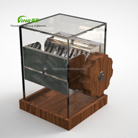 Moderne Moermolen Van Acryl En Houten Handslinger, Transparant Droog Fruit-En Notenbewerkingsgereedschap