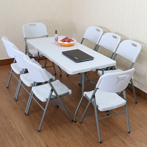 Square White Plastic Multifunction Student Adjustable Folding Training Catering Office Dining <strong>Tables</strong> - Product Image 6