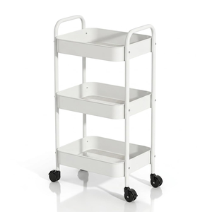Modern Multi-Layer Metal Storage <b>Rack</b> for Kitchen Household Floor-standing Mobile Snack <b>Rack</b> for Living Room Bathroom - Product Image 1