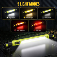 Lampe de travail COB rechargeable OEM 1200LM pliable à 360° °   Lampe d'inspection portable pour mécanicien automobile avec clip magnétique rotatif de type C