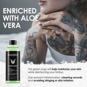 Aangepaste logo <span class=keywords><strong>tattoo</strong></span> groene zeep plantaardige olie glycerine vloeibare zeep schuimwas kalmerende <span class=keywords><strong>tattoo</strong></span> huidverzorging <span class=keywords><strong>tattoo</strong></span> zeep - Product Image 6