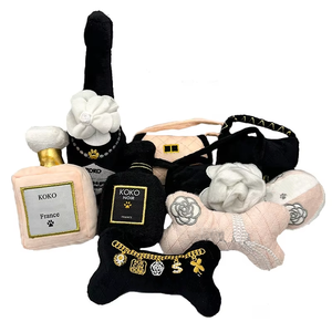 Yıkanabilir köpek özelleştirilmiş peluş oyuncaklar damla gemi dolması lüks tasarımcı Pet gıcırtılı oyuncaklar çanta kemik topu çiğneme aksesuarı - Product Image 1