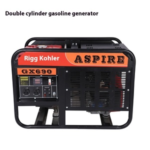 Groupe électrogène diesel refroidi par air haute puissance 220V à deux cylindres, unité à essence à démarrage électrique, ATS simple 50/60Hz, directement de l'usine - Product Image 3