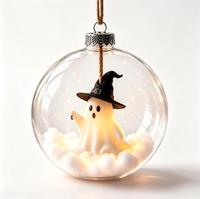 Ornement de boule suspendue pour Halloween, décoration fantôme, citrouille, sorcière, décoration suspendue pour porte intérieure