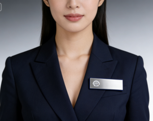 Plaque nominative métallique vierge personnalisée à prix abordable, étiquette nominative durable et réutilisable avec clip magnétique de sécurité pour hôpitaux, restaurants et commerces de détail - Product Image 2