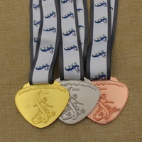 Médaille de sport personnalisée en gros, trophée durable en alliage de zinc émaillé, logo personnalisé, plaqué or/argent/bronze sur mesure