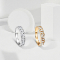 Vente flash - Bague pour femme en argent sterling 925, pour mariage, fiançailles ou usage quotidien, bijoux tendance, micro-insertion de moissanite, pour elle