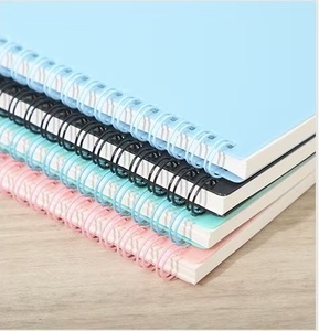 Spiral Bound A5 Customizable Gift Student <b>Notebook</b> with Horizontal Line <b>Grid</b> Matte PP Cover 80 Sheets Wholesale - Product Image 2