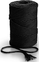 OKAY Cordon Macramé Monobrin Pas Cher, Coton Polyester Premium en Gros, 18 Couleurs, Corde en Coton Torsadé 3MM Gratuite, Chaussures, 100M