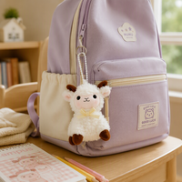 Jolie peluche mouton avec nœud papillon, pendentif, accessoire de sac, porte-clés, poupée alpaga
