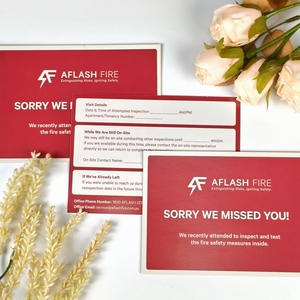 Tarjetas de Visita Personalizadas de Seguridad contra Incendios, Postales con Mensajes para Notificaciones de Propiedad - Product Image 4