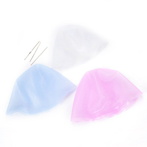 Transparent Silicone Hair <b>Highlighting</b> <b>Caps</b> White Blue Pink Non Stick For Salon Hair Treatments - Product Image 1