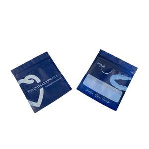 Pochette personnalisée transparente pour aligneurs dentaires, sac d'accessoires en plastique avec fermeture éclair, sachet orthodontique, sac à fermeture éclair à trois côtés - Product Image 3