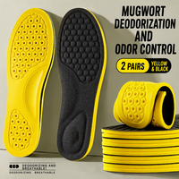 Semelles intérieures respirantes ultra-fines et flexibles en nid d'abeille d'armoise et de miel, désodorisantes, pour chaussures de sport et décontractées